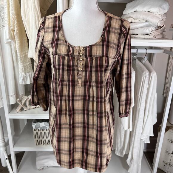 Ruff Hewn Women's size Large boho, lagenlook 3/4 sleeve popover top. #1672 - Picture 1 of 10